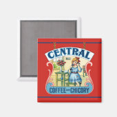 Central Coffee and Chicory Magnet (Vorderseite/Rückseite)