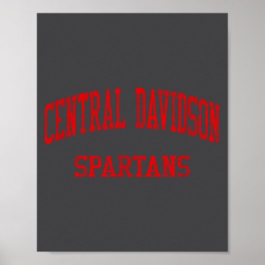 Central Davidson High School Hs Lexington Nc Vinta Poster (Vorne)
