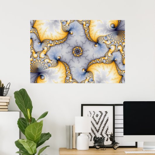 Central - Fraktal Art Poster (Heimbüro)