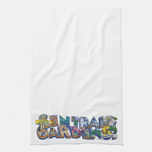 Central Gardens Mural Kitchtuch Geschirrtuch (Vertikal)