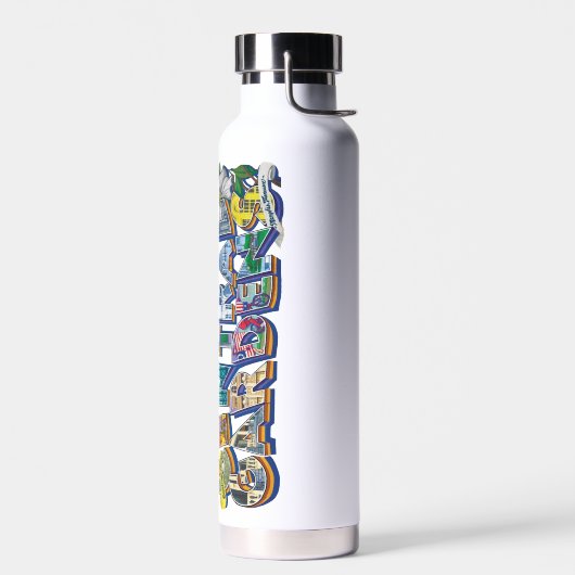 Central Gardens Mural Water Flasche (Links)