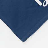 Central Golden Anchor Navy Blue Nautic Fleecedecke (Ecke)