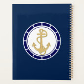 Central Golden Anchor Navy Blue Nautic Planer (Rückseite)