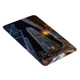 Central Hong Kong Night Foto Magnet für Küche