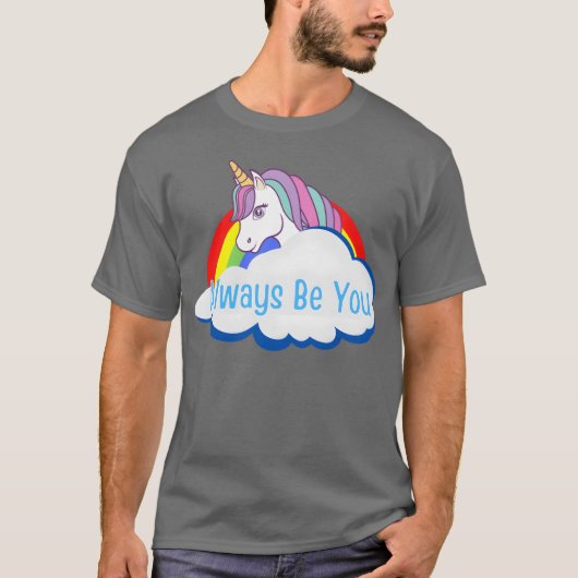 Central Intelligence Unicorn Rainbow Cloud Freund T-Shirt (Vorderseite)