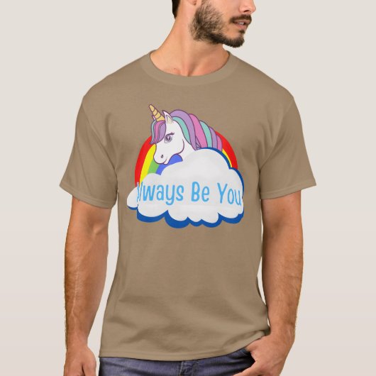 Central Intelligence Unicorn Rainbow Cloud Freund T-Shirt (Vorderseite)