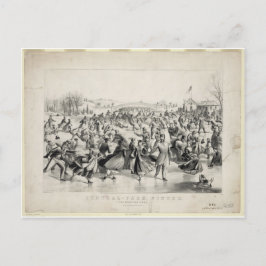 Central Park, 1862, Currier & Ives Postkarte