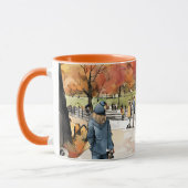 Central Park, Aquarellfarben, KI generiert, Tasse (Links)