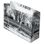 Central Park Bogen-Brücken-Foto Große Geschenktüte (Vorderseite Schrägansicht)