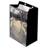 Central Park Bogen-Brücken-Foto Mittlere Geschenktüte (Vorderseite Schrägansicht)