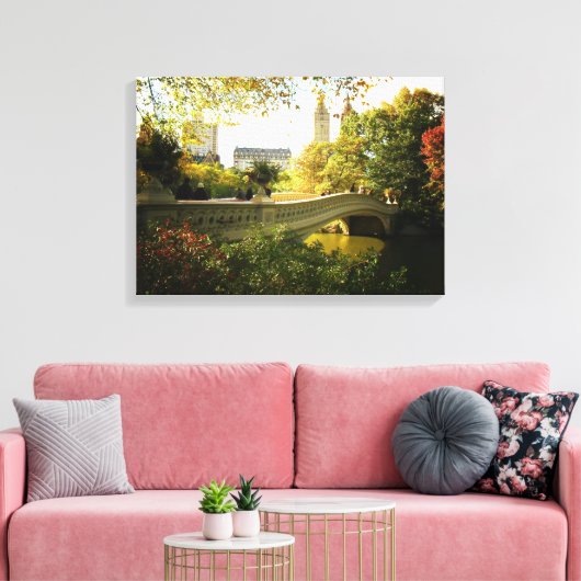 Central Park - Bow Bridge - Herbst Leinwanddruck (Insitu (Wohnzimmer))