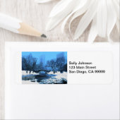 Central Park Bridge bei Twilight im Schnee (Insitu)