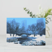 Central Park Bridge in Twilight Einladung (Stehend Vorderseite)