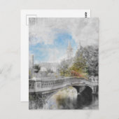 Central Park Bridge Postcard - Watercolor New York Postkarte (Vorne/Hinten)