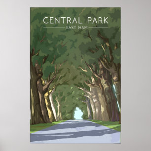 Central Park East Ham Reiseplakat Poster