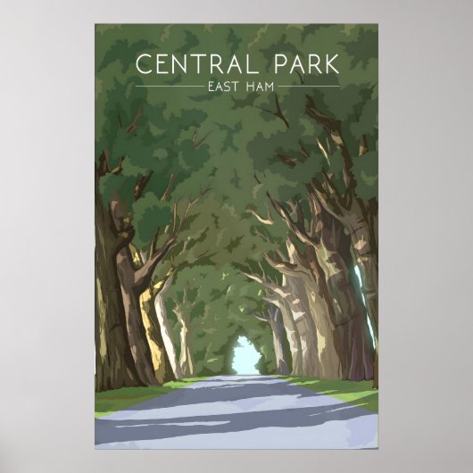 Central Park East Ham Reiseplakat Poster (Vorne)