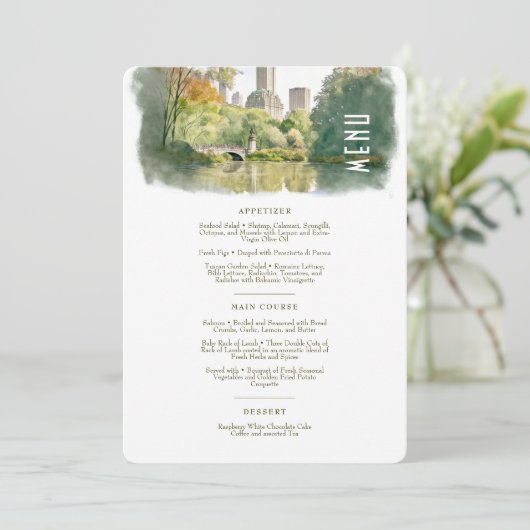 Central Park Elegance Einladung (Stehend Vorderseite)