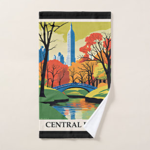 Central Park farbige Abbildung Handtuch