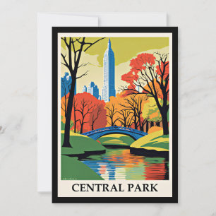 Central Park farbige Abbildung Mitteilungskarte