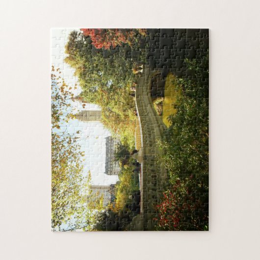Central Park-Herbst-Puzzlespiel - Bogen-Brücke Puzzle (Vertikal)