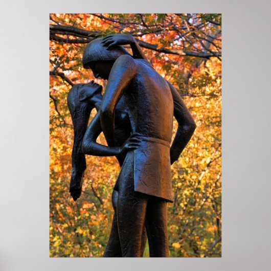 Central Park Herbst: Romeo & Julia Statue 01 Poster (Vorne)