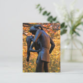 Central Park Herbst: Romeo & Julia Statue 01 Postkarte (Stehend Vorderseite)