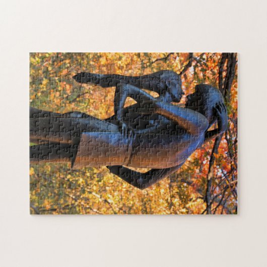 Central Park Herbst: Romeo & Julia Statue 01 Puzzle (Horizontal)