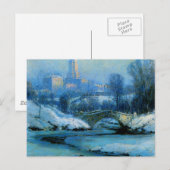 Central Park im Winter Postkarte (Vorne/Hinten)