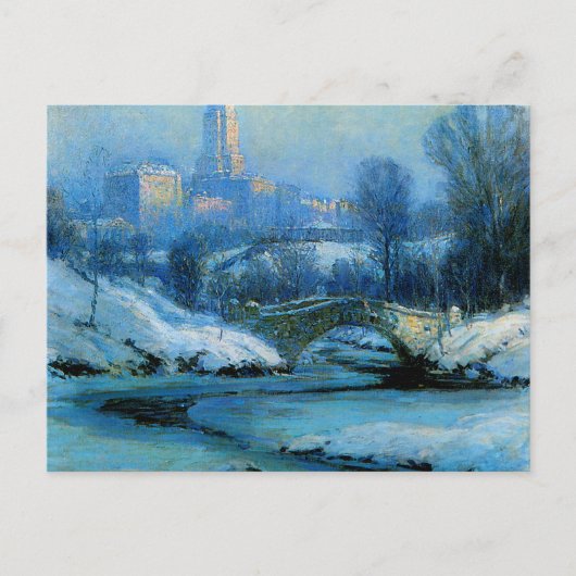 Central Park im Winter Postkarte (Vorderseite)