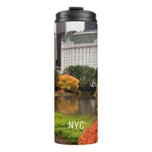 Central Park in Herbst Custom Initialen tumbler Thermosbecher