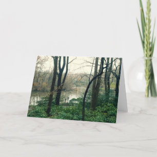 Central Park lake greeting card Karte