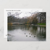 Central Park Lake NYC New York City Travel Foto Postkarte (Vorne/Hinten)