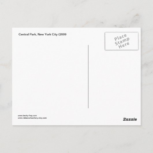 Central Park Lake NYC New York City Travel Foto Postkarte (Rückseite)
