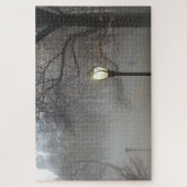 Central Park Lamppost in Winternebel Puzzle (Vertikal)