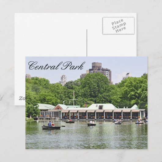 Central Park - Loeb Boathouse Postkarte (Vorne/Hinten)