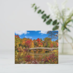 Central Park, Manhattan, Herbst Postkarte