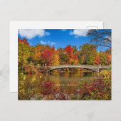Central Park, Manhattan, Herbst Postkarte (Vorne/Hinten)