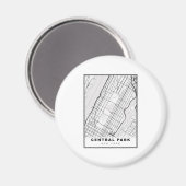 Central Park Manhattan Karte Magnet (Vorderseite/Rückseite)