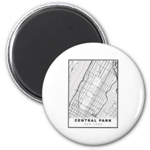 Central Park Manhattan Karte Magnet