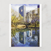 Central Park mit Reflektion NYC Postkarte (Vorderseite)