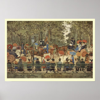 Central Park, New York, 1901 - Cream Border Poster