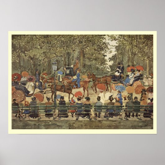 Central Park, New York, 1901 - Cream Border Poster (Vorne)