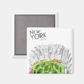 Central Park & New York City Collage Magnet (Vorderseite/Rückseite)