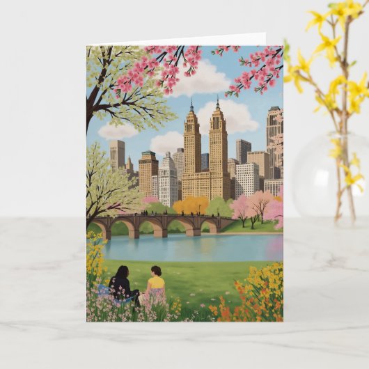 Central Park New York City Karte (Gelbe Blume)