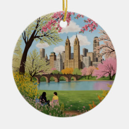 Central Park New York City Keramik Ornament
