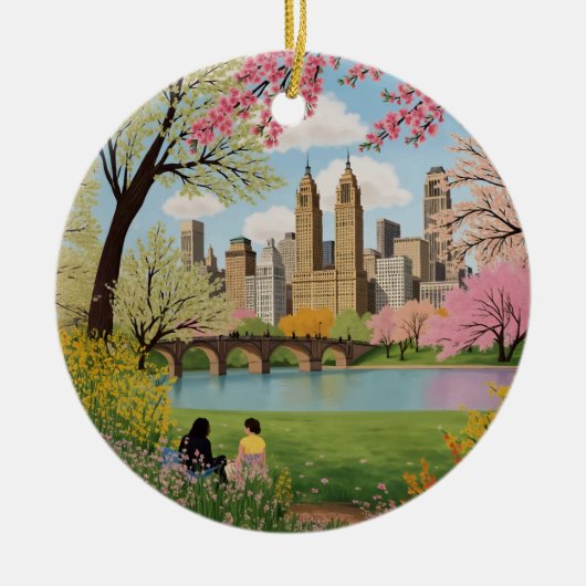 Central Park New York City Keramik Ornament (Vorne)