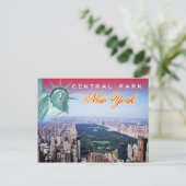 Central Park, New York City - Luftbild Postkarte (Stehend Vorderseite)