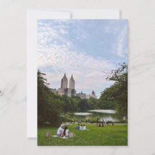 Central Park New York City Skyline & See Szenerie  Einladung