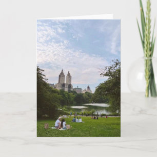 Central Park New York City Skyline & See Szenerie Karte