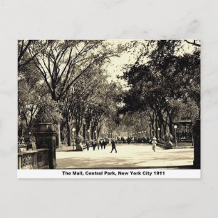 Central Park, New York City, Vintag Postkarte
